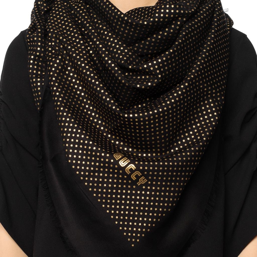 NWT Auth Gucci Guccy Star Scarf Shawl